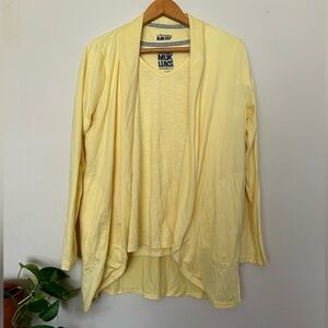 Muk Luks 2 pieces set top and Cardigan Sweater Size S